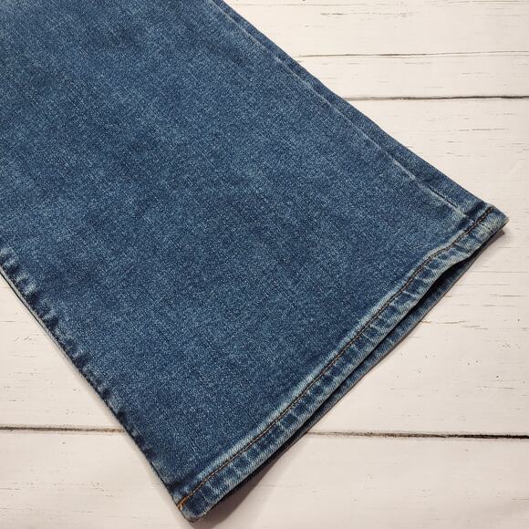 Madewell Kick Out Full Length Jeans Mid Rise Medium Devito Wash Flare Stretch 30 - Picture 9 of 12